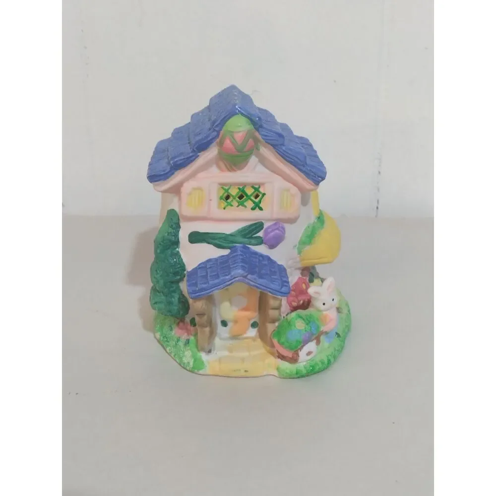 Cottontale Cottage House Porcelain Easter Bunny Spring Village 1 Piece